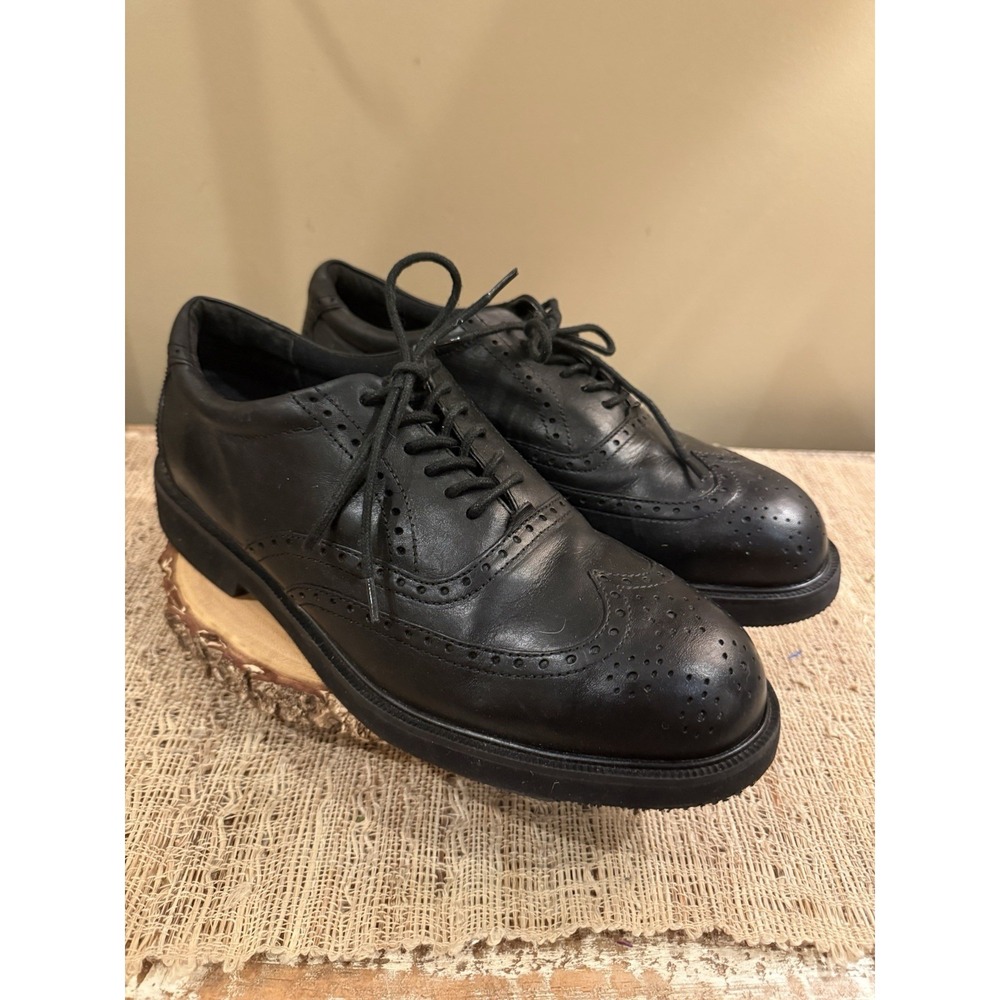 Rockport‎ Men's Dressports Steel Toe Wing Tip Oxford RK6741 Black Leather 10.5